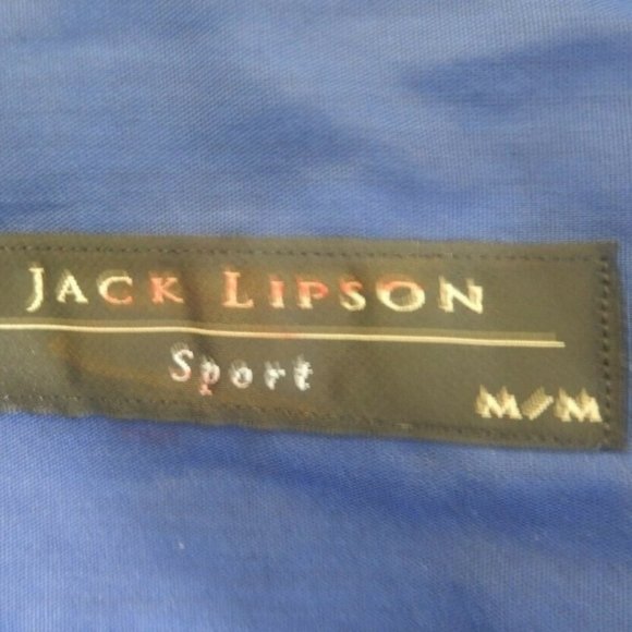 Jack Lipson Sport Shirt Blue Cotton Sz M NWT - Picture 3 of 9